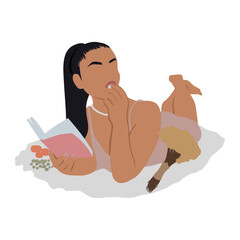 african american black woman reading book