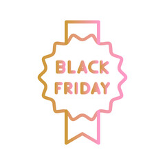 Black Friday Badge Vector Icon