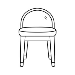 vanity stool icon, vanity stool vector illustration-simple illustration of vanity stool, perfect for vanity stool logos and icons
