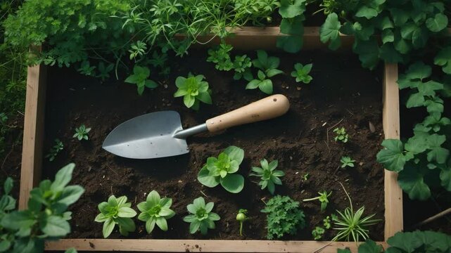 Garden flower bed trowel