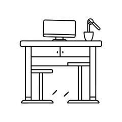 standing desk icon, standing desk vector illustration-simple illustration of standing desk, perfect for standing desk logos and icons