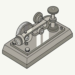 vector illustration of mechanical-desk © AhsanHabib