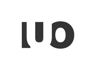 IUO logo design. Initial letter I U O bold font style for tech startups, consulting, corporate branding. Creative company name, headlines typography identity, trendy logotype.