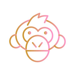 Chimpanzee Vector Icon