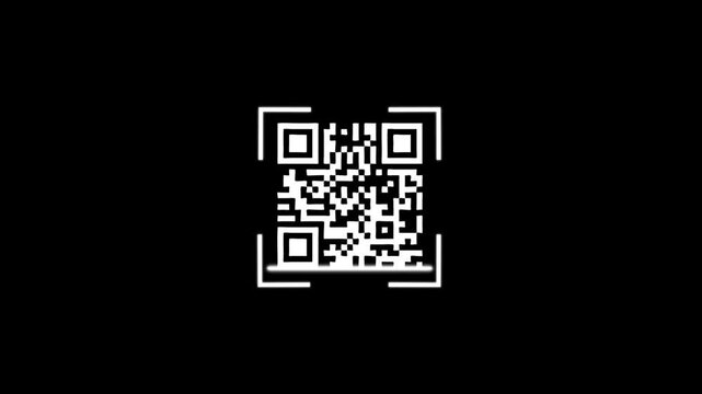 QR code scanning. Scan icon . Read bar code,generating app, coding. Recognition or reading qr code in flat style .
