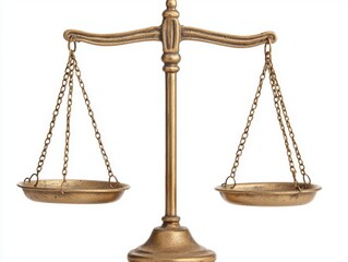 Golden Balance Scale Symbolizing Justice and Fairness in Law