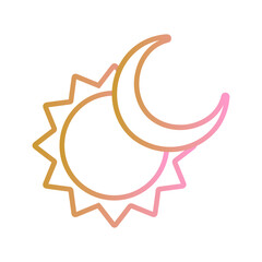 Solar Eclipse Vector Icon