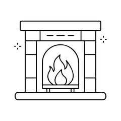electric fireplace icon, electric fireplace vector illustration-simple illustration of electric fireplace, perfect for electric fireplace logos and icons