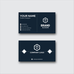 Business card modern creative vector clean professional double-sided and personal visiting card templates layout design.