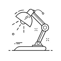 desk lamp icon, desk lamp vector illustration-simple illustration of desk lamp, perfect for desk lamp logos and icons