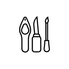 Beauty Products Outline Icon Set Minimalist Style Design For Graphics And Ui