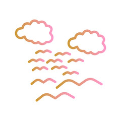 Bird Migration Vector Icon