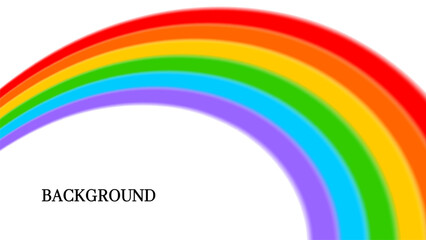 Abstract white background with rainbow design. Bend. Pride Month Symbol	