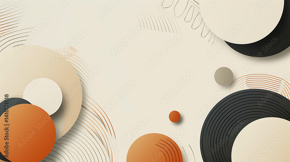 Poster sophisticated minimalist animated geometric elements background with monochromatic gradient transiti