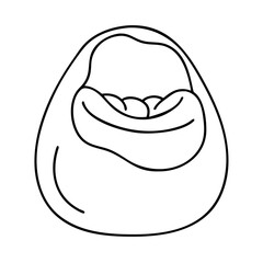 bean bag icon, bean bag vector illustration-simple illustration of bean bag, perfect for bean bag logos and icons