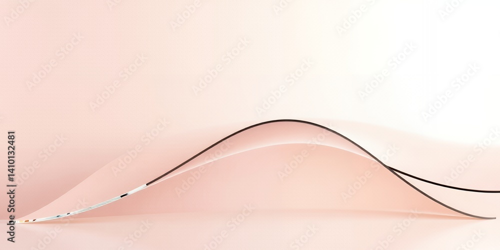 Aufkleber elegant pink abstract background soft wave curve design