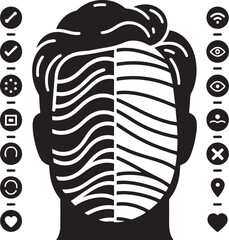 Head silhouette wave design