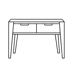 console table icon, console table vector illustration-simple illustration of console table, perfect for console table logos and icons