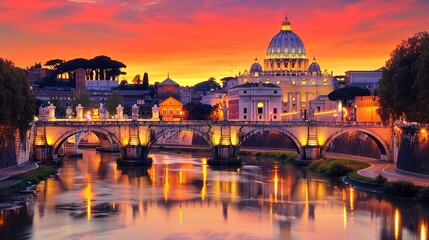 Fototapeta premium Vatican St. Peter's Basilica: A Spiritual and Architectural Masterpiece