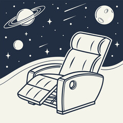 rocket in space vector