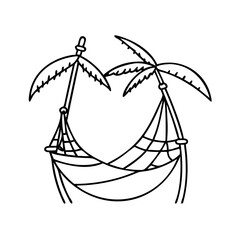 hammock icon, hammock vector illustration-simple illustration of hammock, perfect for hammock logos and icons
