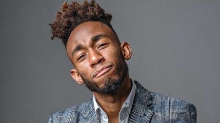 Man with a beard and dreadlocks is wearing a suit and looking at the camera. He is in a serious or contemplative mood