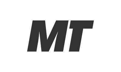 Fototapeta premium MT Techno Editable Font Logo For Corporate Branding. Bold, Futuristic Design With Unique Typographic Ideas. Minimal Custom Type And Dynamic Letter