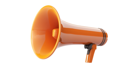 Clear Megaphone Isolated on White Background for Attention-Grabbing Marketing