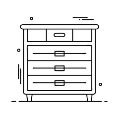 chest of drawers icon, chest of drawers vector illustration-simple illustration of chest of drawers, perfect for chest of drawers logos and icons