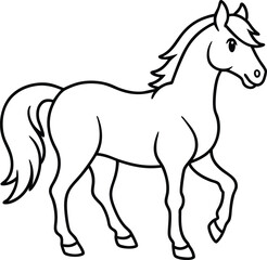 horse silhouette vector