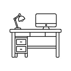 desk icon, desk vector illustration-simple illustration of desk, perfect for desk logos and icons