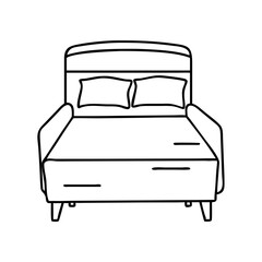 bed icon, bed vector illustration-simple illustration of bed, perfect for bed logos and icons