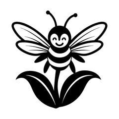 black and white bee