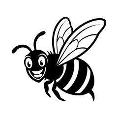 vector illustration of a cartoon bee