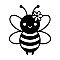 vector illustration of cartoon bee