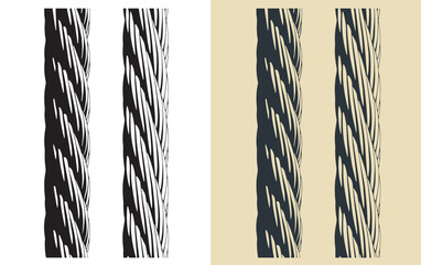 Steel wire rope close-up