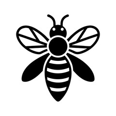 bee vector silhouette illustration, icon