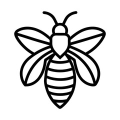 bee vector silhouette illustration, icon