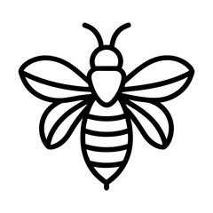 bee vector silhouette illustration, icon