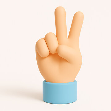 V sign 3D icon