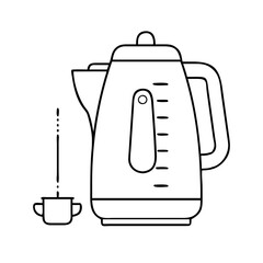electric kettle icon, electric kettle vector illustration-simple illustration of electric kettle, perfect for electric kettle logos and icons