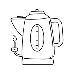 electric kettle icon, electric kettle vector illustration-simple illustration of electric kettle, perfect for electric kettle logos and icons