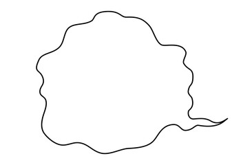 もやもや感情を表すシンプルな吹き出し。落書き風のスピーチバブルでイライラや悲しい気持ちを表現する。