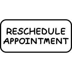 Fototapeta premium Reschedule Appointment Icon