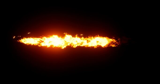 flamethrower effect on black background