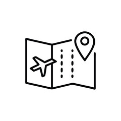 Travel Planning Map, Airplane, Route, Destination, Location, Journey, Trip, GPS, Navigation, Guide