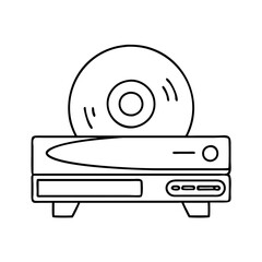 cd dvd player icon, cd dvd player vector illustration-simple illustration of cd dvd player, perfect for cd dvd player logos and icons