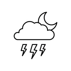 Moon vector icon stock illustration