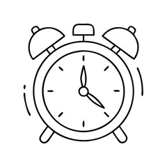 alarm clock icon, alarm clock vector illustration-simple illustration of alarm clock, perfect for alarm clock logos and icons
