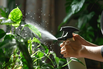 A vibrant greenhouse filled with lush plants generative AI